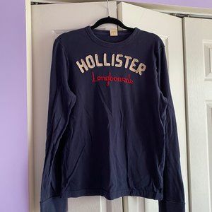 Hollister Navy Men's Long Sleeve Tshirt Size Large